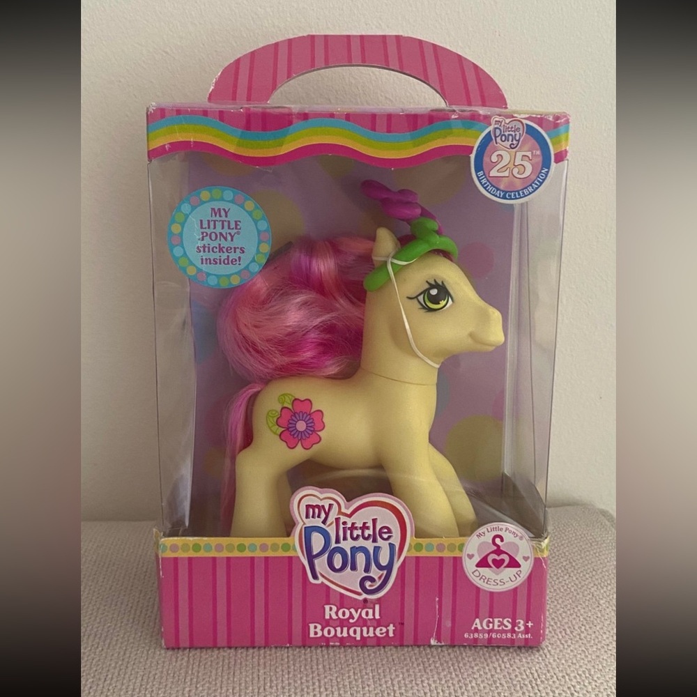 My Little Pony G3 2007 Royal Bouquet Toy NIB Vintage 25th Birthday Celebration